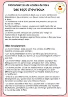 Aperçu - Matériel pour travaux manuels / dessin - Le loup et les sept chevreaux – Marionnettes à doigts - Page 1