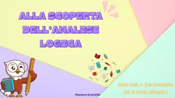 anteprima - Esercizi - Quiz interattivo di analisi logica per bambini di quinta primaria - Pagina di copertina