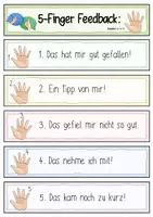 Vorschau - Poster - 🖐 5-Finger-Feedback – Poster & Karten für Grundschule & Sek I - Seite 3