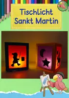 Vorschau - Mal- und Bastelvorlagen - Kunst Herbst, Tischlicht/ Laterne basteln Sankt Martin - Deckblatt