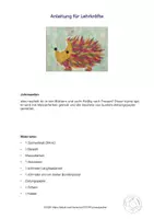 Vorschau - Mal- und Bastelvorlagen - Kunst Herbst, Igel malen und kleben mit Zeitung, Grundschule - Seite 3