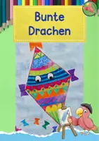 Vorschau - Mal- und Bastelvorlagen - Kunst Herbst, bunte Drachen am Himmel, Grundschule - Deckblatt