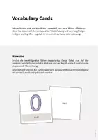 Vorschau - Mal- und Bastelvorlagen - Numbers: Vocabulary Cards (Englisch) - Seite 1