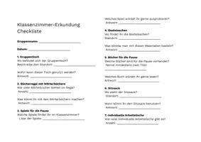 Vorschau - Arbeitsblätter - Entdeckerrallye im Klassenzimmer - Seite 1