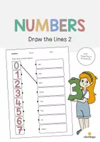 Vorschau - Arbeitsblätter - Numbers: Draw the lines 2 (Englisch) - Deckblatt