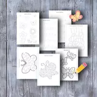 Vorschau - Arbeitsblätter - 🦋 Schmetterling Graphomotorik Labyrinth Stickbild Freiarbeit Frühling - Deckblatt