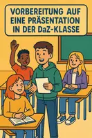 Vorschau - Arbeitsblätter - Vorbereitung auf Präsentationen in der DaZ-Klasse - Deckblatt