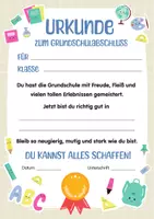 Vorschau - Anderer Materialtyp - Abschiedsgeschenk 4. Klasse Urkunde für Kinder zum Ende der Grundschule Urkunde zum Grundschulabschluss - Seite 1