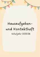 Vorschau - Anderer Materialtyp - Hausaufgaben- und Kontaktheft - Deckblatt