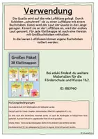 Vorschau - Mal- und Bastelvorlagen - Klettmappen, Synthese, Buchstaben, erstes Lesen - Seite 1