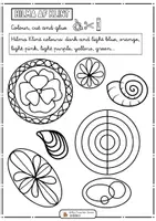 Vista previa - Tarjetas / Manipulativos - Hilma af Klint: Art and Craft project. Colour, cut, paste and asemble. - Portada