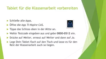 Vorschau - Präsentationen/Tafelbilder - CAS-App: Weg in den Prüfungsmodus - Seite 1