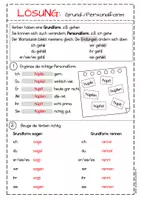 Vorschau - Arbeitsblätter - Verben konjugieren beugen Grundform Personalform (Wortarten) - Seite 3