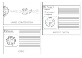 Vorschau - Arbeitsblätter - PLANETEN - FLIPBOOK 1. & 2. Klasse - Seite 1
