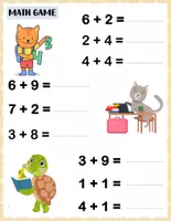 Aperçu - Jeux - Math Worksheets for Little Learners - Page 3