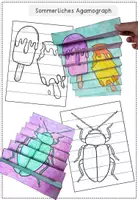 Vorschau - Arbeitsblätter - Komplettpaket Agamograph - Optische Illusion - Kunstprojekt - Seite 2