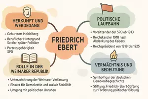 Vorschau - Arbeitsblätter - AB mit Fragen zum Thema "Friedrich Ebert" + Lösungsblatt + Mindmap + Infografik - Seite 2