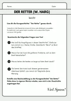 Vorschau - Arbeitsblätter - Kurzgeschichte "Der Retter" Aufgabenblatt -differenziert - - Seite 2