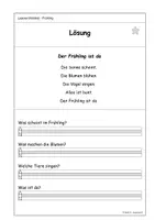 Vorschau - Arbeitsblätter - Lesetexte zum Frühling - Klasse 1-2 - Seite 3