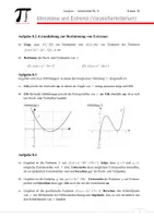 Vorschau - Stundenentwürfe - Monotonie und Extrema (Vorzeichenwechselkriterium) – Unterrichtsreihe Analysis Klasse 10 - Einheit 8 - Seite 1