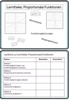 Vorschau - Stationenlernen - Lerntheke: Proportionale Funktionen - Deckblatt