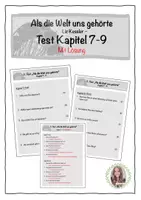 Vorschau - Arbeitsblätter - Als die Welt uns gehörte: Test Kapitel 7-9 | RSAP 2026 - Deckblatt