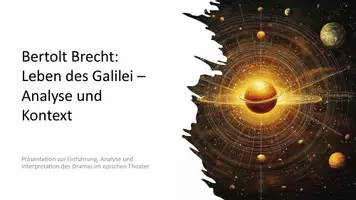 Vorschau - Präsentationen/Tafelbilder - Präsentation: Leben des Galilei – Präsentation | Bertolt Brecht - Deckblatt