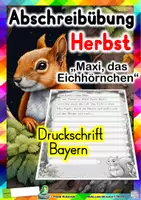 Vorschau - Unterrichtsreihen - Herbst Abschreibübung "Eichhörnchen sammelt Wintervorräte" in 4 Schul - Druckschriften (D-A-CH) - Deckblatt