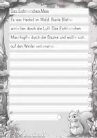 Vorschau - Unterrichtsreihen - Herbst Abschreibübung "Eichhörnchen sammelt Wintervorräte" in 4 Schul - Druckschriften (D-A-CH) - Seite 2
