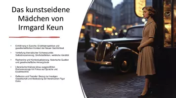 Vorschau - Präsentationen/Tafelbilder - Präsentation: Das kunstseidene Mädchen - Roman von Irmgard Keun: Moderne Frau & Gesellschaft - Deckblatt