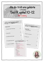 Vorschau - Arbeitsblätter - Als die Welt uns gehörte: Test Kapitel 10-12 | RSAP 2026 - Deckblatt