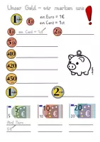 Vorschau - Arbeitsblätter - Unser Geld, ZR 20, Umgang mit Geld, Euro Münzen/Scheine - Seite 3