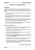 Vorschau - Arbeitsblätter - Mikroprojekte Betriebswirtschaft/Marketing - Deckblatt