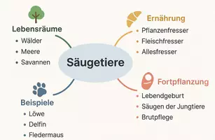 Vorschau - Arbeitsblätter - Lernposter + AB mit Fragen zum Thema "Säugetiere" + Lösungsblatt + Mindmap + Infografik - Seite 3