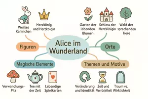 Vorschau - Arbeitsblätter - Lernposter + Arbeitsblätter zum Thema "Alice im Wunderland" + Lösung & MP3 + Mindmap + Infografik - Seite 3