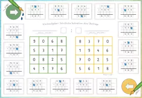 Vorschau - Stundenentwürfe - 10x Bingo: Klecksaufgaben, 5x Bingo schriftliche Addition, 5x Bingo schriftliche Subtraktion, mit und ohne Überträge, mehrfach differenziert - Seite 3
