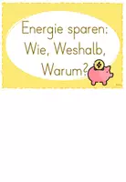 Vorschau - Unterrichtsreihen - Einheit Energie: Energie sparen (6. Stunde) Klasse 3/4 - Seite 1