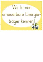 Vorschau - Unterrichtsreihen - Einheit Energie: Erneuerbare Energieträger (5. Stunde) Klasse 3/4 - Seite 1