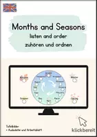 Vorschau - Arbeitsblätter - Months and Seasons - listen and order - zuhören und ordnen - Deckblatt