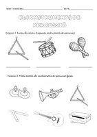 Vista previa - Hojas de trabajo - Els instruments de percussió - Portada