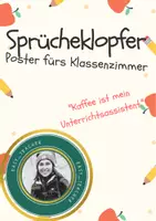 Vorschau - Poster - Sprücheklopfer - Poster fürs Klassenzimmer - Kaffee ist mein Unterrichtsassistent - Deckblatt