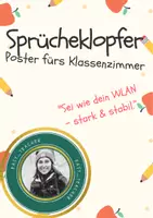 Vorschau - Poster - Sprücheklopfer - Poster fürs Klassenzimmer - Sei wie dein WLAN - stark & stabil - Deckblatt