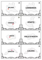 anteprima - Materiale di supporto/inclusione - Italia settentrionale - Carte regioni e capoluoghi - Pagina di copertina