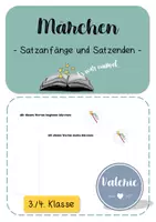 Vorschau - Arbeitsblätter - Märchen: Satzanfänge und Satzenden sammeln (2./3./4. Klasse) - Deckblatt