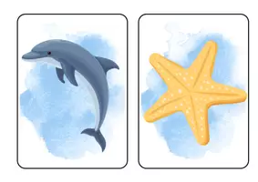 Vorschau - Stundenentwürfe - 'Ocean Animals' Materialpaket - Seite 1
