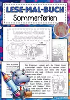 Vorschau - Arbeitsblätter - Sommerferien Lese-Mal-Buch - Deckblatt