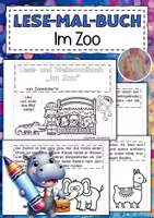 Vorschau - Arbeitsblätter - Lese-Weitermalbuch "Im Zoo" (lesen und weitermalen) - Deckblatt