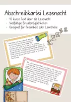 Vorschau - Anderer Materialtyp - Abschreibkartei Lesenacht - Deckblatt