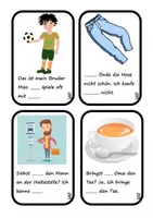 Vorschau - Stationenlernen - Karten Personalpronomen im Nominativ, Dativ und Akkusativ - Deckblatt