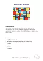 Vorschau - Mal- und Bastelvorlagen - Kunst Grundschule, Malen wie Piet Mondrian, Komposition - Seite 3